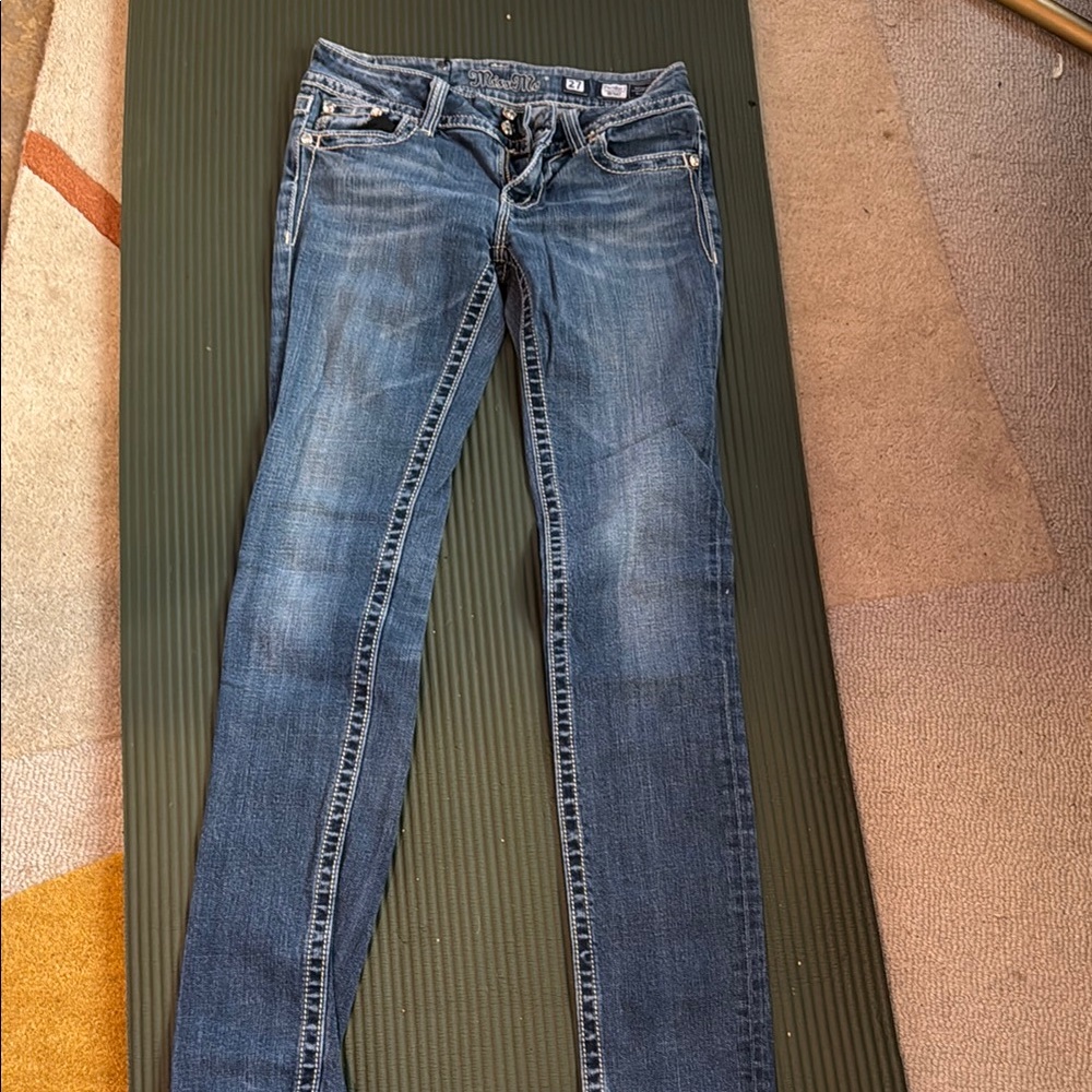 Miss Me Blue Skinny Jeans